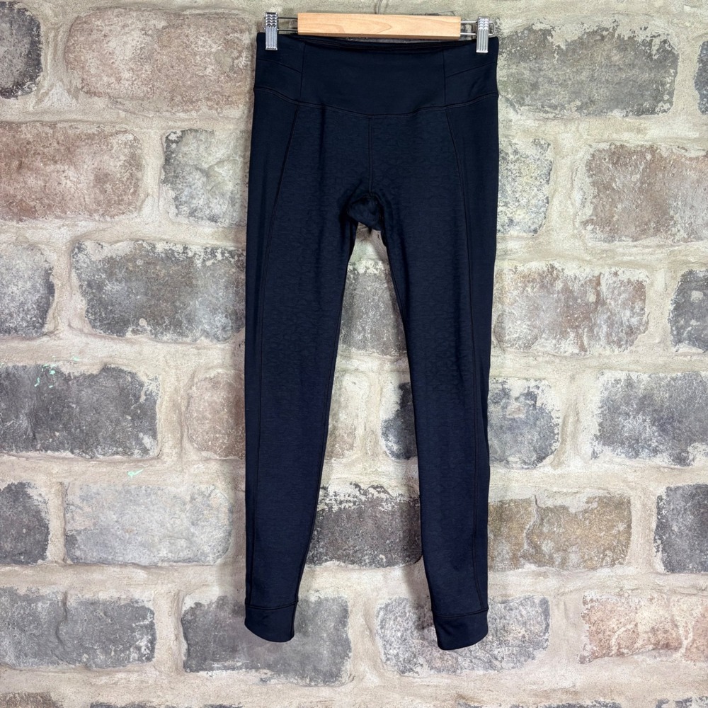 Calia by Carrie Underwood Womens Black Heather Ankle Zip Athletic Leggings Small